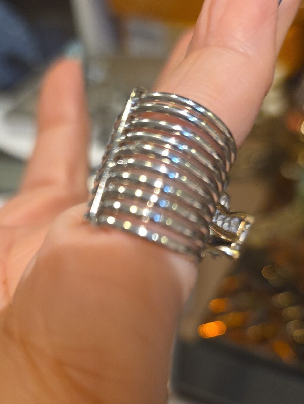 Source Unknown Silver Spiral Stackable Ring - Picture 3 of 6